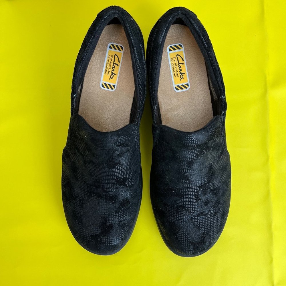 Clarks Women's Talene Pace Black Interest Casual Slip-On Shoe, Size 8 View 2
